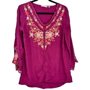 Soft Surroundings Embroidered Tunic S